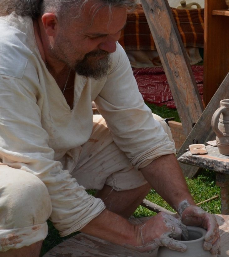 A potter at work